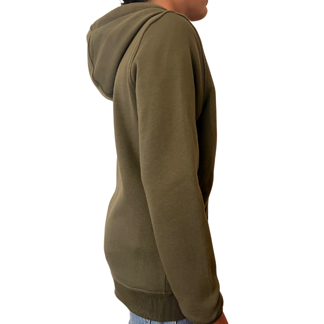 Olive Peace Zip Hoody