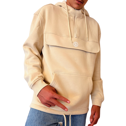 Tranquil Beige Pull Over Hoody