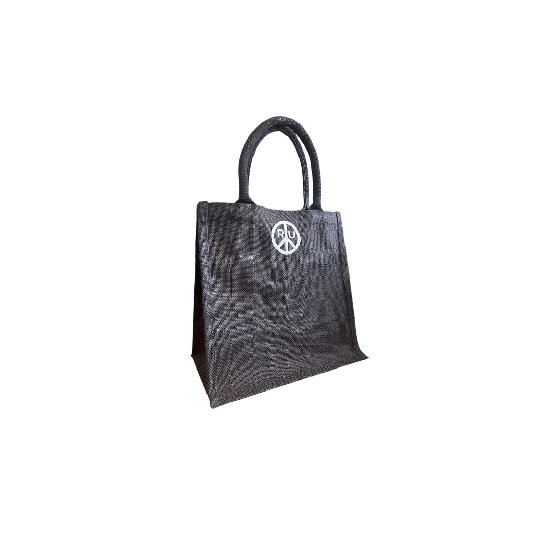 Midnight Peace Jute Midi Shopper Middle