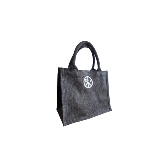 Midnight Peace Mini Jute Shopper