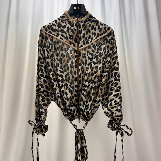Eclat Sauvage Leopard Signature Jacke Vorderansicht